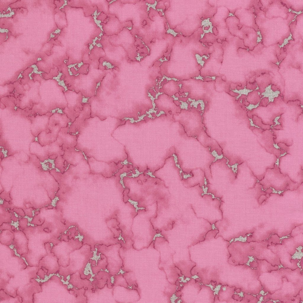 Fabric by Robert Kaufman. Pink with silver.