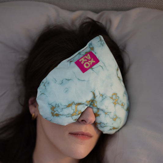 Teal Marble Eye Mask